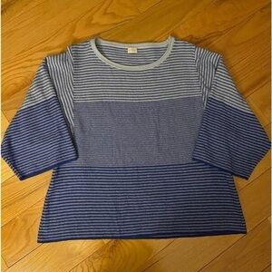 Poetry Cotton Blue Striped Sweater in size 10, good preloved condition